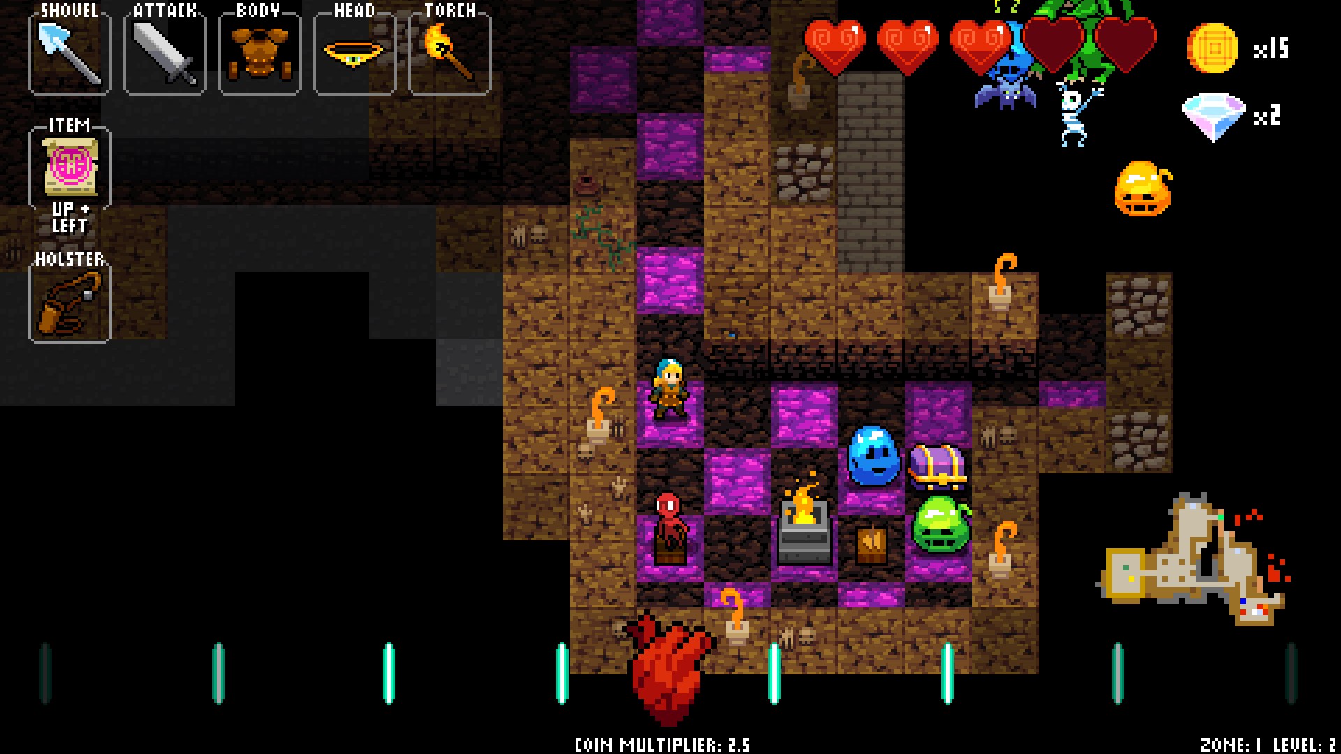 crypt of the necrodancer amplified weapons